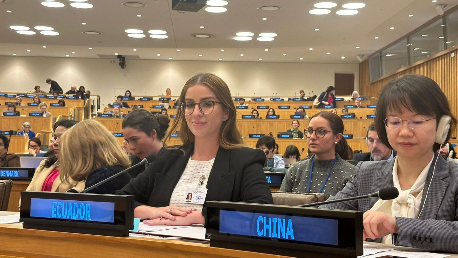 Arianna Tanca lidera la delegación del Ecuador en la Comisión de la Condición Social y Jurídica de la Mujer (CSW), en Nueva York